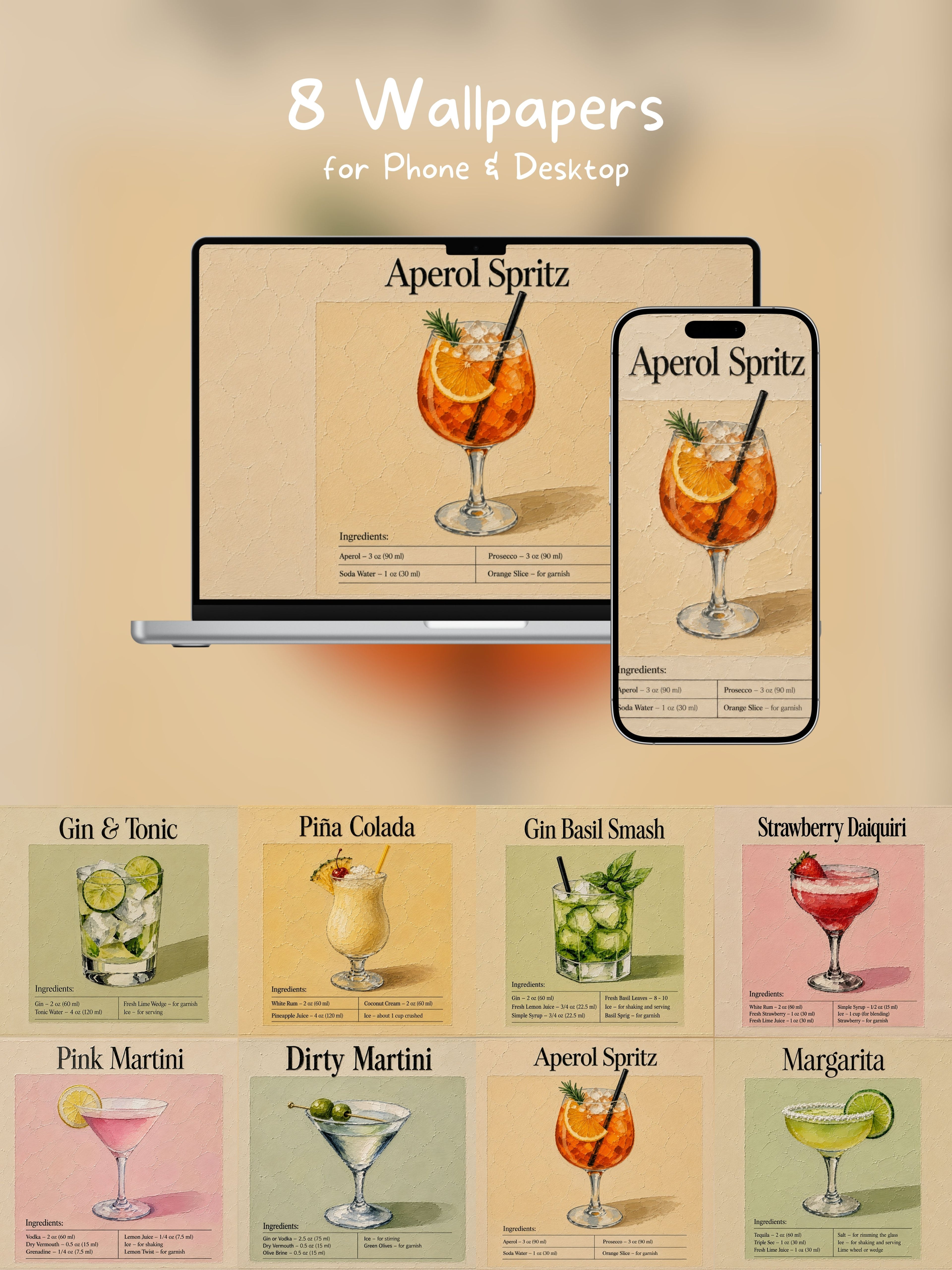 Spritz — Vol. 1 (8 Designs für jeden Bildschirm)