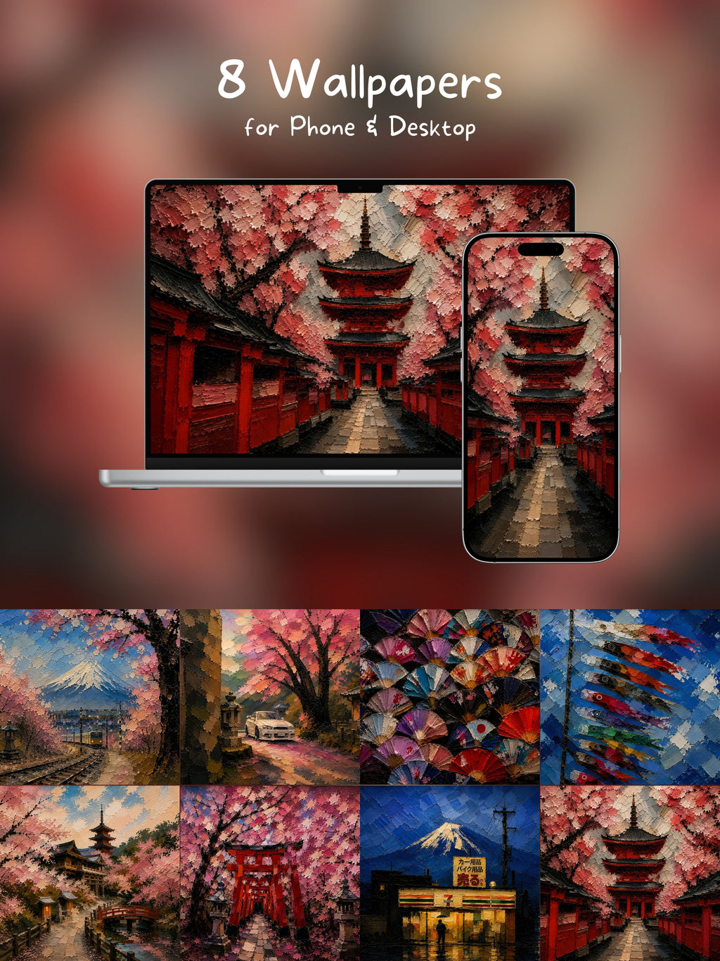Kyoto — Vol. 1 (8 Designs für jeden Bildschirm)