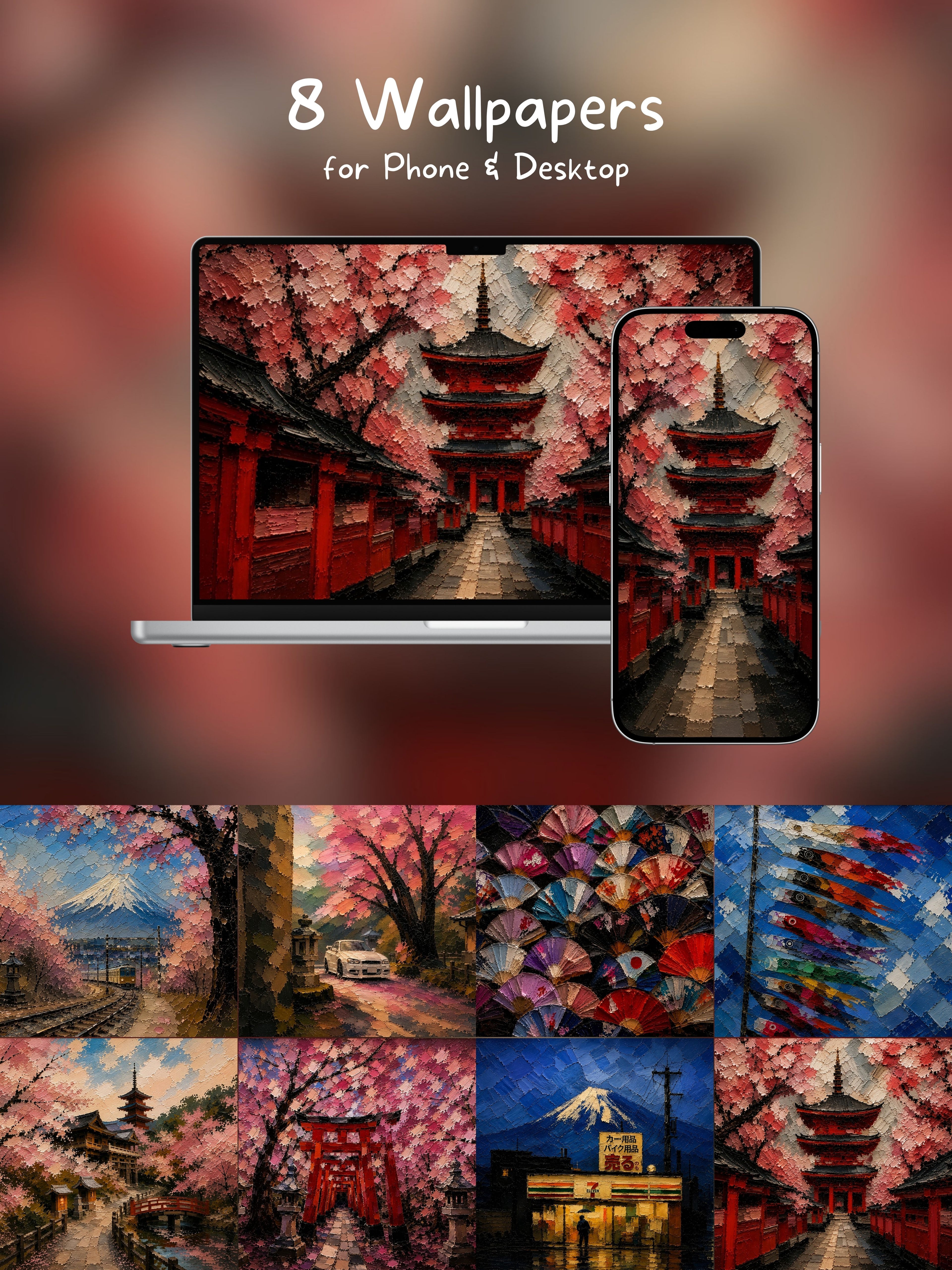 Kyoto — Vol. 1 (8 Designs für jeden Bildschirm)